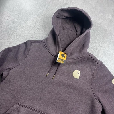 Carhartt Youth Hoodie Medium 8/10 Purple Logo Sweatshirt Pullover Fleece NWT - Image 1 of 4