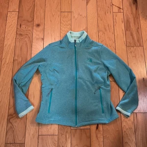 The North Face Teal Color Full Zip Fleece Jacket Women's Size XL - Picture 1 of 10