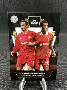TOPPS DECO 2024-25 THEN NOW CARRAGHER QUANSAH LIVERPOOL FC PREMIER SOCCER LEAGUE - Imagen 1 de 2