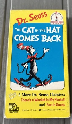 THE CAT IN THE HAT COMES BACK Dr. Seuss Beginner Book Video VHS Tape WOCKET Fox - Image 1 of 4