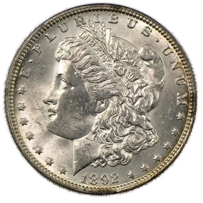1892-O BU+ Morgan Silver Dollar $1 Brilliant Uncirculated New Orleans - Image 1 of 2