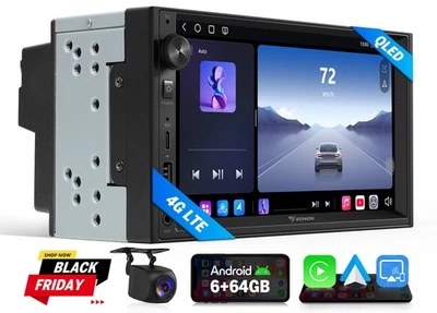 UX6S 2 DIN 7" Android 13 6+64G Car Stereo Radio Apple CarPlay GPS Navigation DSP - Image 1 of 4