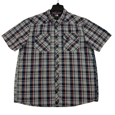 Camisa The North Face Para Hombre XL Cuadros Manga Corta Bolsillos A Presión Mezcla de Algodón Foto 1 de 4