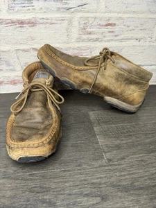 Twisted X Chukka Driving Moc Womens 9.5 M Brown Leather Lace Up Shoes Boots - Picture 1 of 7