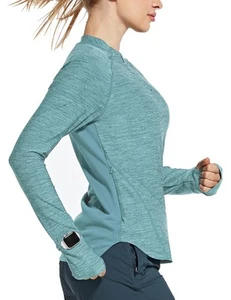 Women's Running Shirts Quick Dry Lightweight Long Sleeve Pullover UPF50+ Mois... - Picture 1 of 7