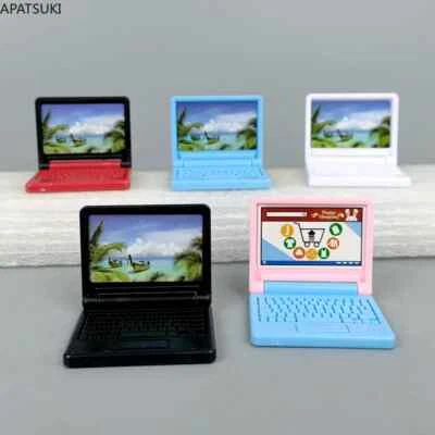 Mode Miniatur Modern Computer Desktop Für Barbie Puppenhaus Dekoration Zubehör