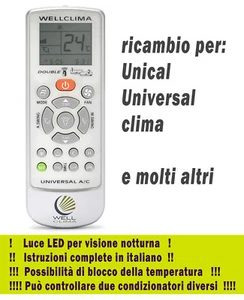 Telecomando condizionatore Unical - Universal Clima aria condizionata inverter - Imagen 1 de 4