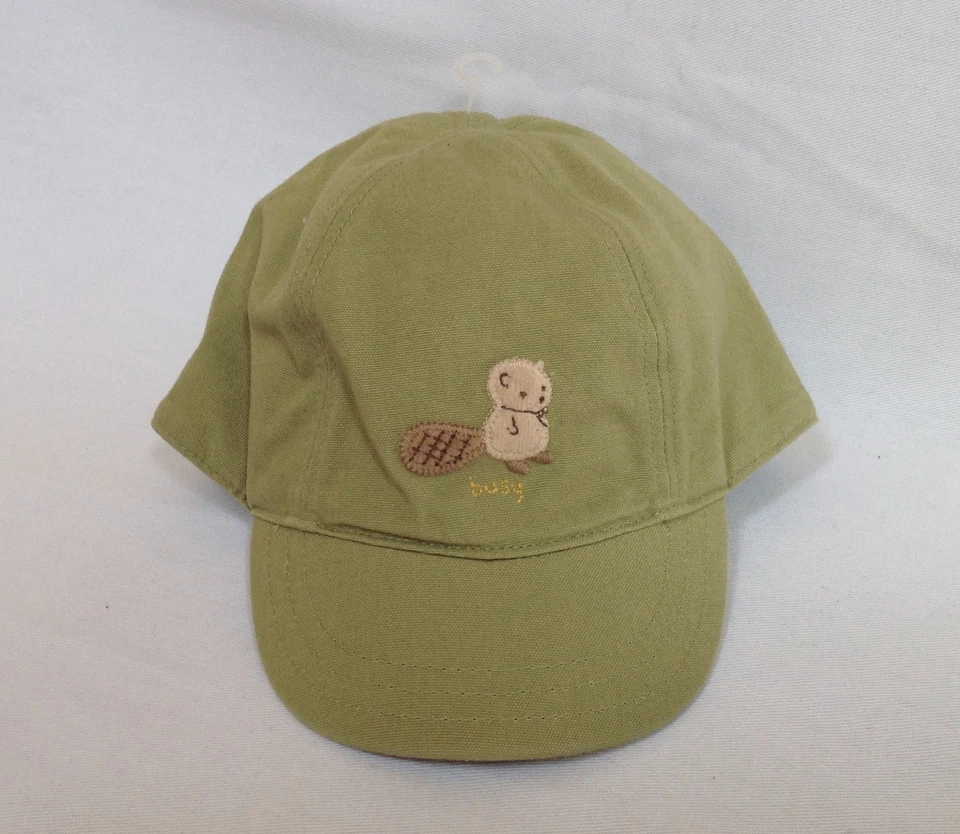 NWT Vtg Gymboree Busy Beaver green baseball sun hat baby 3-6 months - Image 1 of 4