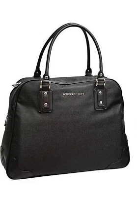 NUEVO CON ETIQUETAS BOLSA DE VIAJE ADRIENNE VITTADINI NEGRA RAYA $250 Foto 1 de 4