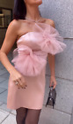 Zara Pink 3D Ruffled Tulle Floral Mini Dress Size S Bloggers Fave Wedding