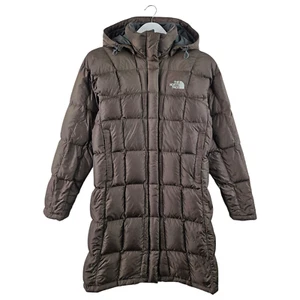 The North Face Womens Brown Metropolis Parka Goose Down Puffer Coat Size Small S - Picture 1 of 18