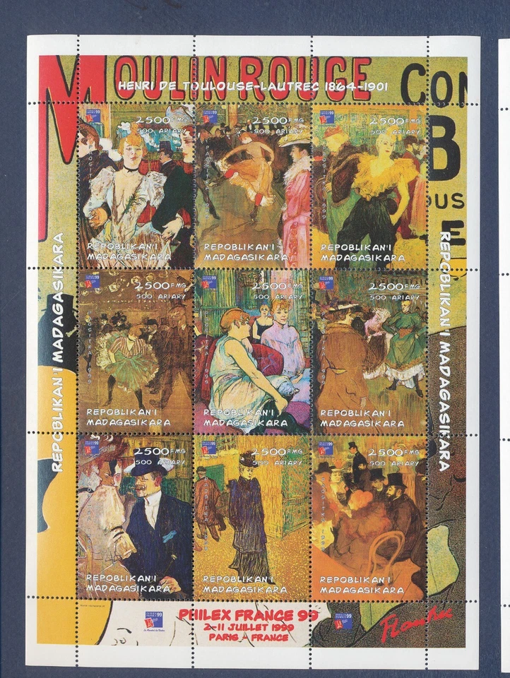 MADAGASCAR MADAGASIKARA - MNH S/S - Tolouse-Lautrec Art - Philex France99 --a Foto 1 de 1