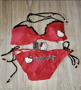 XL 2012 ❤️ HOT TOPIC Hello Kitty Strapless swim bathing suit Top & Bottom NWT’s - Picture 1 of 10