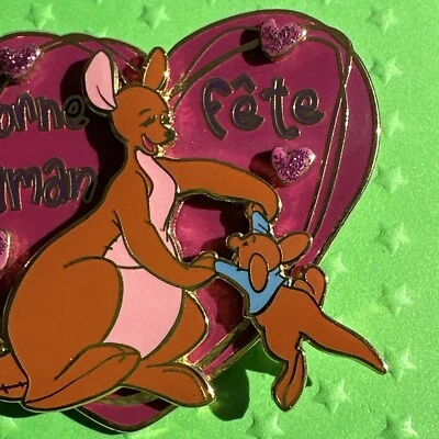Mint HTF 2004 Kanga & Roo Mother's Day bonne fête maman Paris LE 900 Disney Pin - Image 1 of 4
