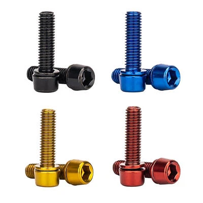 6pcs Stainless Steel Stem Bolts MTB Road Bike Screw M5 5mm X 18mm Screw - Image 1 of 4