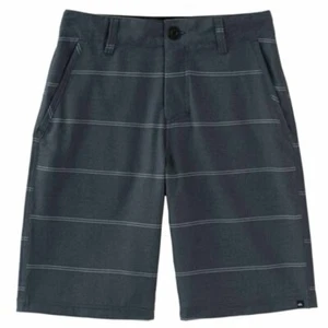 NEW BOYS SIZE 10 DARK SHADOW QUIKSILVER BOARD HYBRID SHORTS ADJUSTIBLE WAIST - Picture 1 of 4