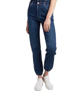 Express Women’s Jogger Jeans Super High Rise Luxe Stretch Soft Paper Bag Waist 8 - Picture 1 of 9