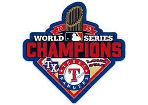 Texas Rangers Campeones Serie Mundial 2023 Logo MLB Béisbol Troquelado IMÁN - Imagen 1 de 1