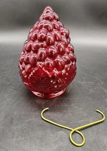 1 Vintage rote Trauben Cluster Lampe Glasschirm Kugel - Bild 1 von 6