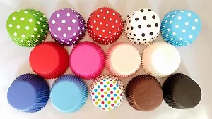 High Quality Cupcake Cases Standard Size Polkadot Striped MEGA LISTING!!! - Picture 1 of 20
