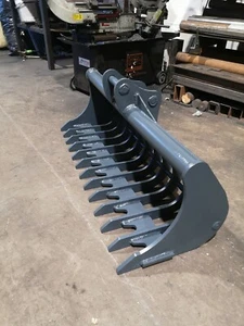 1-2 Ton Excavator Riddle Rake Bucket Stone Rake Lawn Rake - Picture 1 of 7