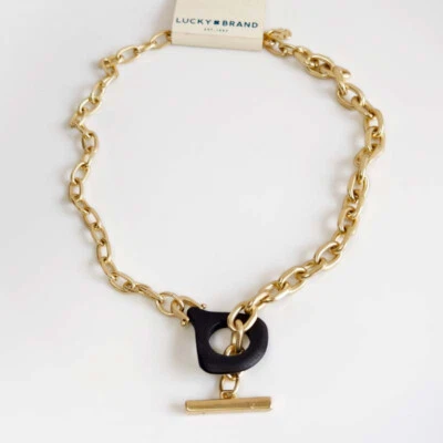 Collar de cadena de palanca marca Lucky de 17" regalo moda mujeres fiesta vacaciones joyería Foto 1 de 3