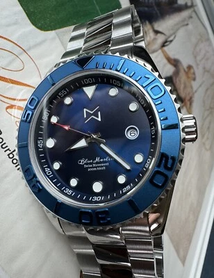 Diver watch Marlinwatch Men's Quartz 45mm MK7 YACHT MASTER BEZEL - Image 1 of 4
