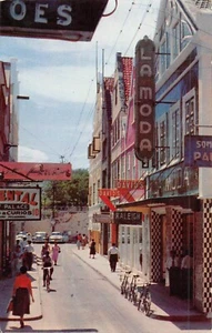 Postal de Heerenstraat Street Willemstadt Curazao Países Bajos Indias Occidentales 1961 - Imagen 1 de 2