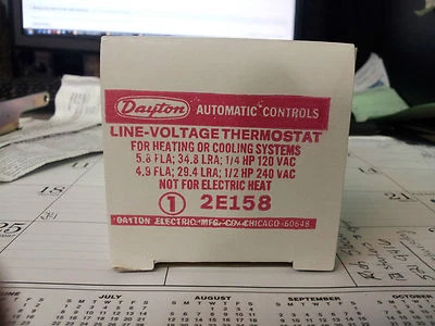 TERMOSTATO VOLTAJE LÍNEA DAYTON 2E158 NUEVO EN CAJA #B65 Foto 1 de 2
