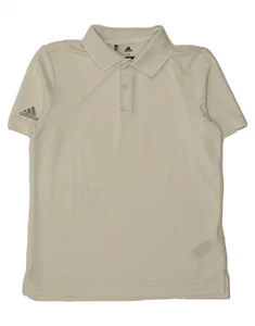 ADIDAS Boys Polo Shirt 11-12 Years Medium White Polyester MG03 - Picture 1 of 5