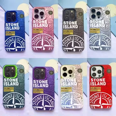 Coque Stone Island - iPhone X XS XR 11 12 13 14 15 16 Plus Pro Max