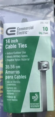  Коммерческие электрические кабельные стяжки 14 дюймов - упаковка 10 шт.  - Изображение 1 из 2