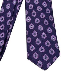 Ted Baker Purple Paisley Silk Neck Tie - Picture 1 of 8
