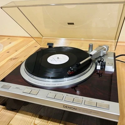 Denon DP-47F Direct Drive Turntable Record Player w/Cartridge Working - Image 1 of 4