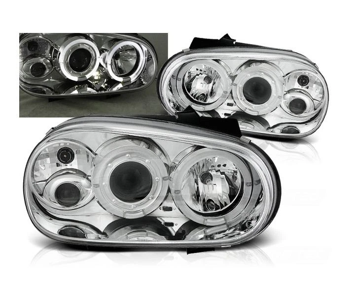 Фары для VW GOLF 4 1997 1998 1999 2000 2001-2003 Angel Eyes LHD - Изображение 1 из 1