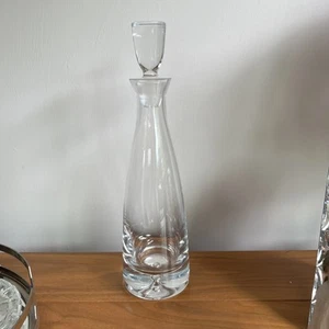 Modern Clear Glass Decanter with Hand Blown Lid - Picture 1 of 3