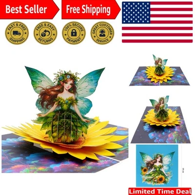 Tarjeta emergente de hadas 3D, tarjeta de felicitación 3D hecha a mano para toda ocasión, cumpleaños, T... Foto 1 de 4