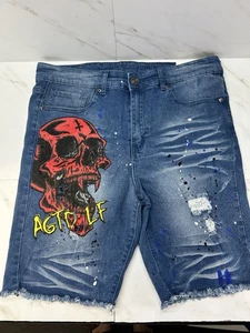 rue 21 Premium Herren Graphic Shorts Skull Gr. 34 Supreme Flex - Bild 1 von 14