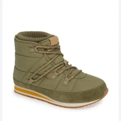 Teva Ember Tobillo Puffer Con Cordones Botín Tenis Verde Oliva Exterior Talla 38 EE. UU. 7 Foto 1 de 4