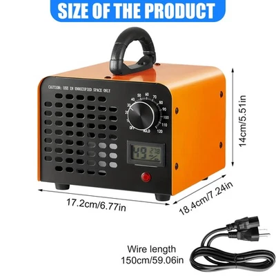 Máquina Generadora de Ozono Industrial Purificador de Aire Ionizador Ozonizador con Temporizador 10-60G Foto 1 de 4