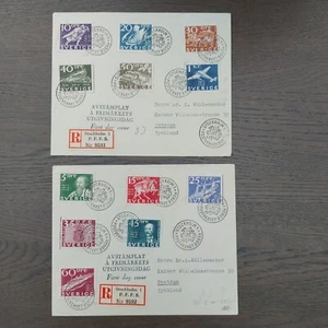 Suecia 1936 Set 300 Año Post (Michel 227/38) en FDC - Imagen 1 de 4