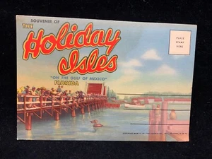 VINTAGE CURT TEICH & CO. FLORIDA "HOLIDAY ISLES" POST CARD SET - GULF BEACHES - Picture 1 of 6