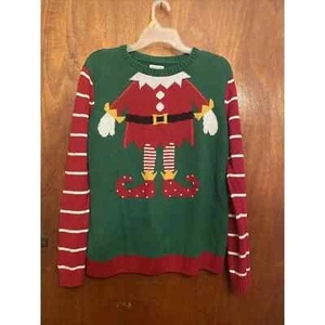 Tucker and Tate Elf Ugly Christmas Xmas Sweater Girl 2XL But Like Medium Women - Picture 1 of 8
