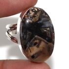 925 Silver Plated-stick Agate Ethnic Gemstone Handmade Ring Jewelry Us Size-9 L6