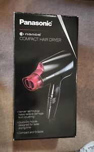 Panasonic Nanoe Compact Travel Hair Dryer + Quick-Dry Nozzle (EH-NA27-K)
