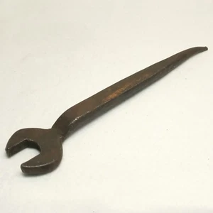 Antique Vintage Offset Iron Works Spud Wrench Tool 12" Long Heavy 1" Nut - Picture 1 of 6