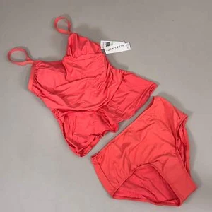JANTZEN Womens Bathing Suit Women's Tankini Sz-8 Coral Cutie JZ22731S - Picture 1 of 16