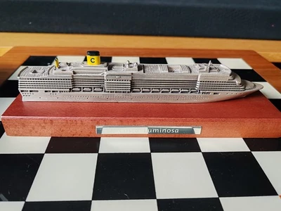 Schiffsmodell Modellschiff Kreuzfahrtschiff Costa Luminosa Holzsockel - Bild 1 von 4