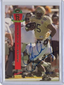 Charlie Simmons NCAA Georgia Tech 1995 Signature Rookies RC Auto /3000 #38 Karte - Bild 1 von 2