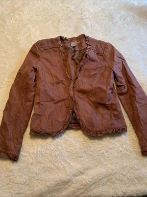 Женский размер 6 коричневый мягкая кожаная куртка на Isabella птица - Изображение 1 из 4